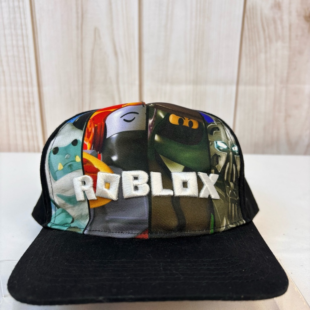 Roblox Ball Cap Adjustable Unisex Online Video Gaming Kids Hat Black Adjustable